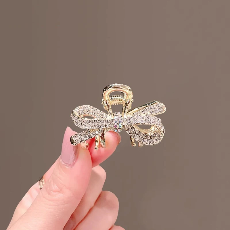 New Fashion Alloy Rhinestone Grab Clip Shining Rhinestone Ponytail Clip Hairpin For Girl Women Headdress Jewelry Decoration