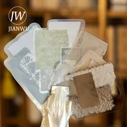 JIANWU 20Sheets Fragmented Memory  Series Vintage Note Material Collage PET Sticker Creative DIY Journal Scrapbooking Stationery