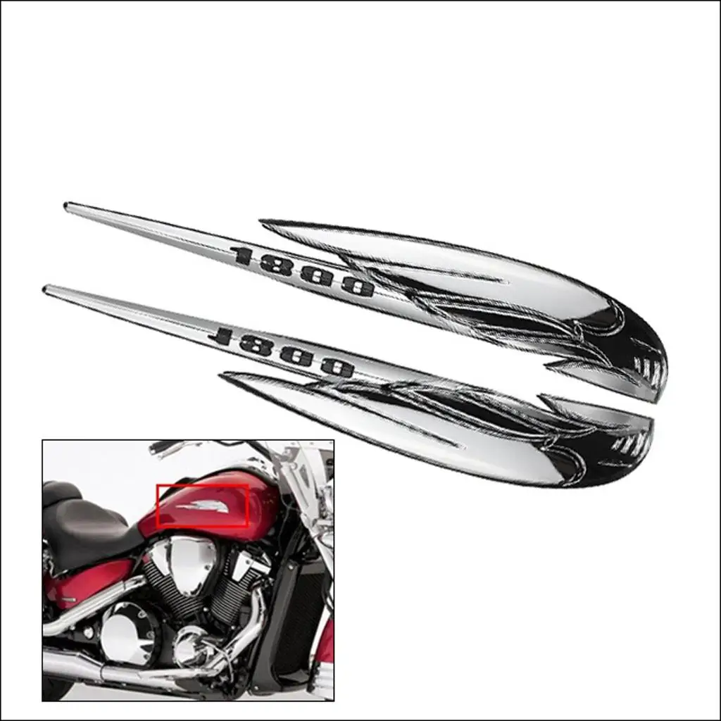 Motorcycle Tank Decals ABS Plastic Emblem Badge Fairing Sticker Kit for Honda VTX1800 Bike Modifications