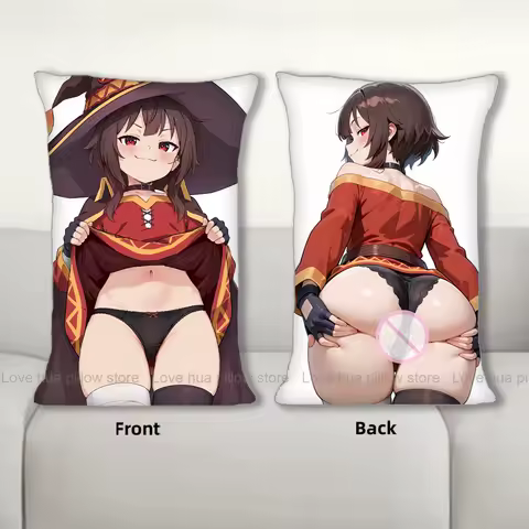 R18+ Dakimakura Anime Megumin Body Pillow Cover Sofa Cushion Double-side Print Throw Pillow Case 40X60cm