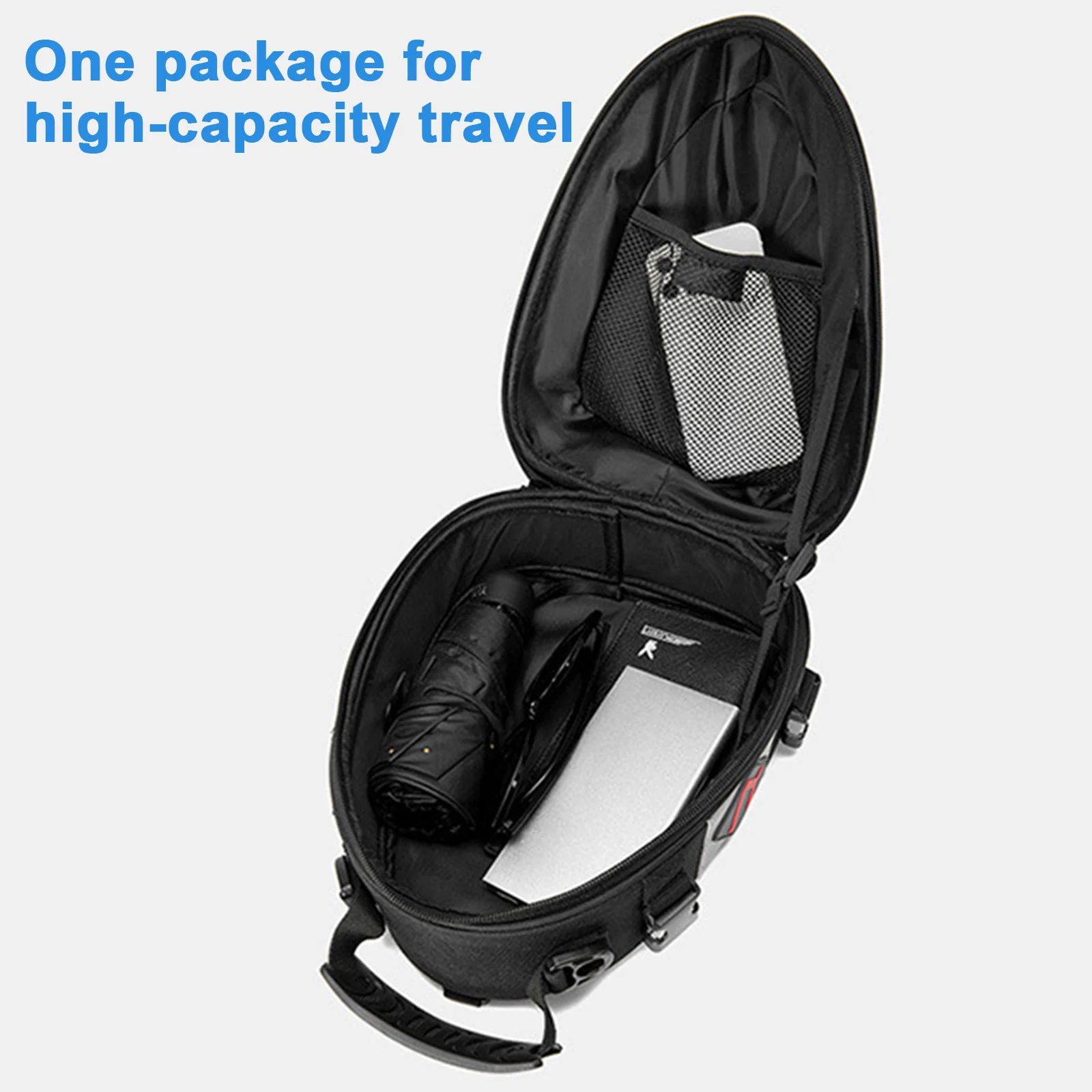 Carbon Fiber Motorcycle Bag Waterproof Motorcycle Tail Bag Tailbag Rear Pack Backseat Pack Backpack Crossbody Bag Kit Helmet Bag