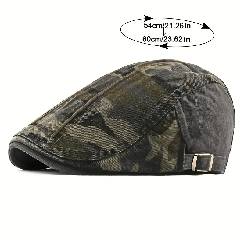 Spring Summer Newsboy Caps Men Camouflage  Flat Peaked Cap Women Painter Beret Hats