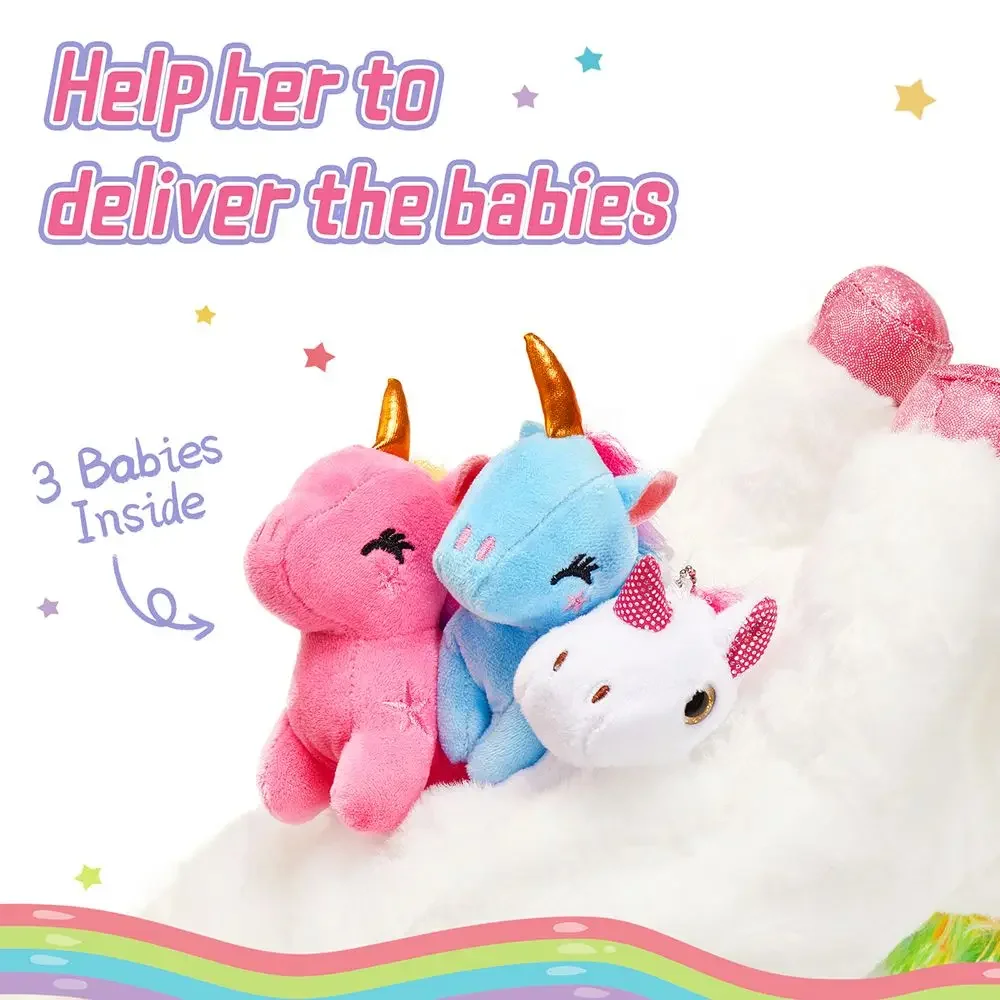 Rainbow Unicorn Doll Set peluche cuscino carino unicorno madre e bambini vestito animali di peluche cuscini regalo per bambini morbido