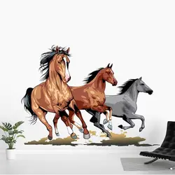 M500 Beautiful Horse Wall Sticker Bathroom Toilet Decor Living Room Cabinet Refrigerator Home Decoration Decals