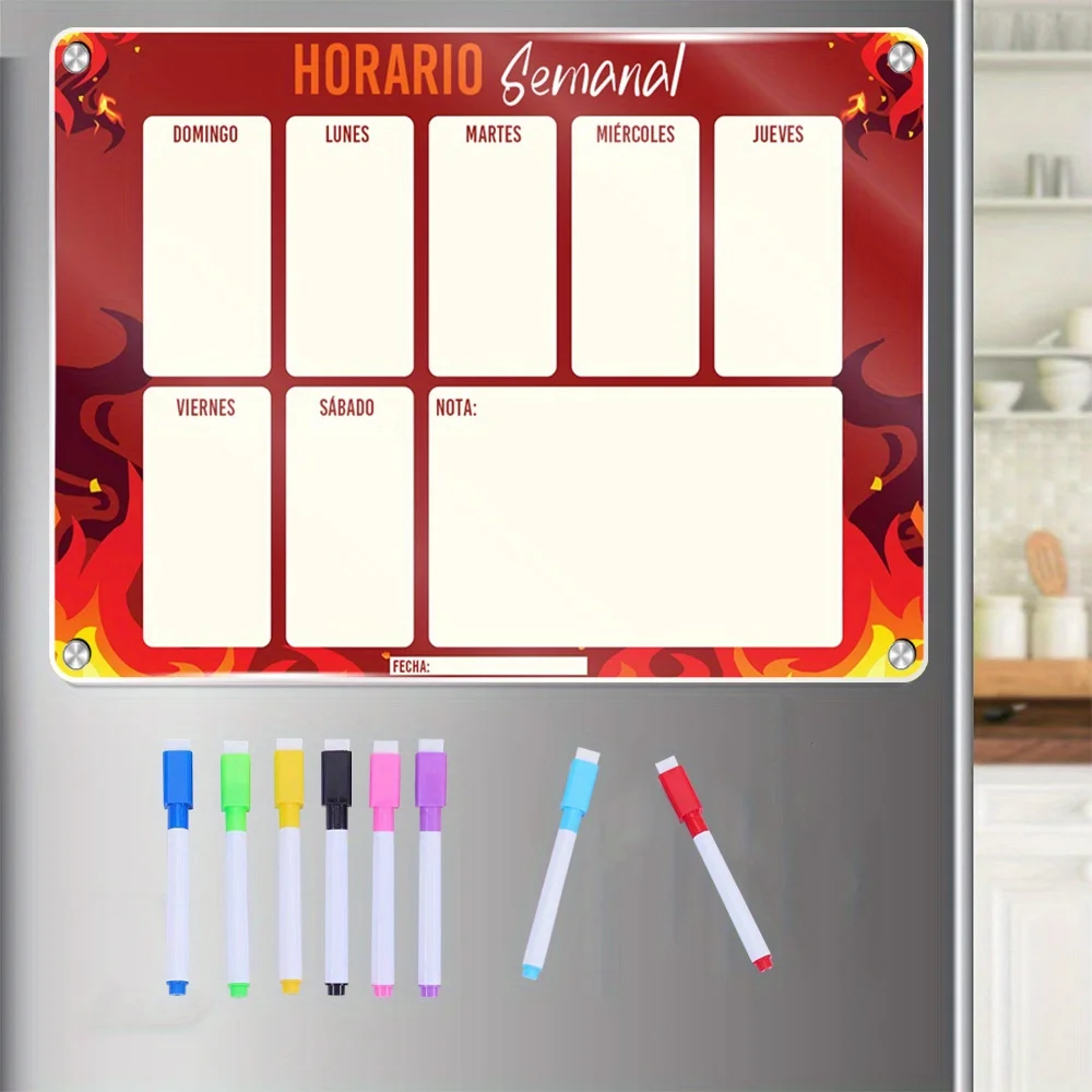 organizador-magnetico-semanal-reutilizavel-para-geladeira-com-8-marcadores-para-casa-escritorio-cozinha-gestao-de-tarefas-e-lembretes-Ima-de-geladeira