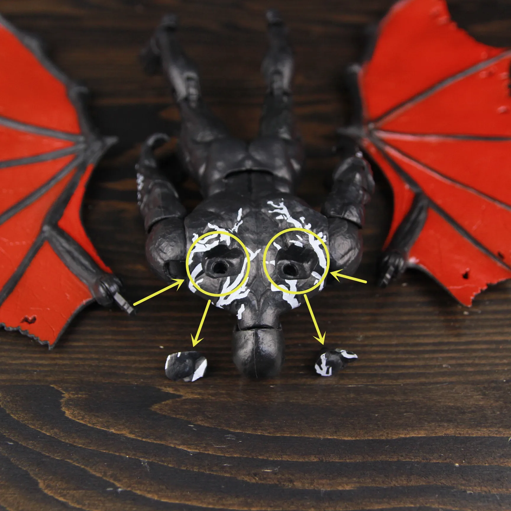 Venom AMAZING YAMAGUCHI Accessory Pack Wings Action Figure Joint Movable Change Face Statue Model Collectible kids for Toy Gift