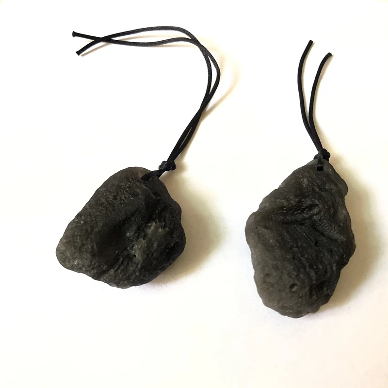 2Pcs/Lot Wholesale Genuine Meteorite Bead Pendant Natural Star Stone Irregular Shape 35mm+ for Jewelry Making