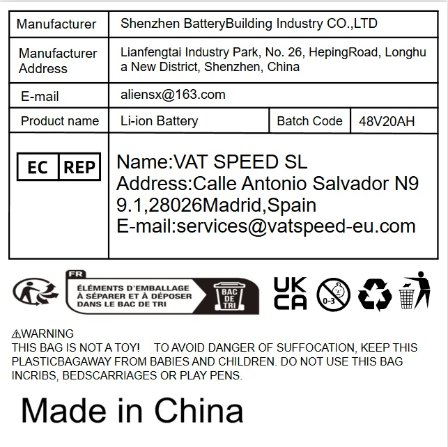 Image of EU-Lagerbestand Hailong E-Bike-Akku 48V 20AH 21700 Zellen Batterie mit 35A BMS für 100W-1600W Motor E-Bike