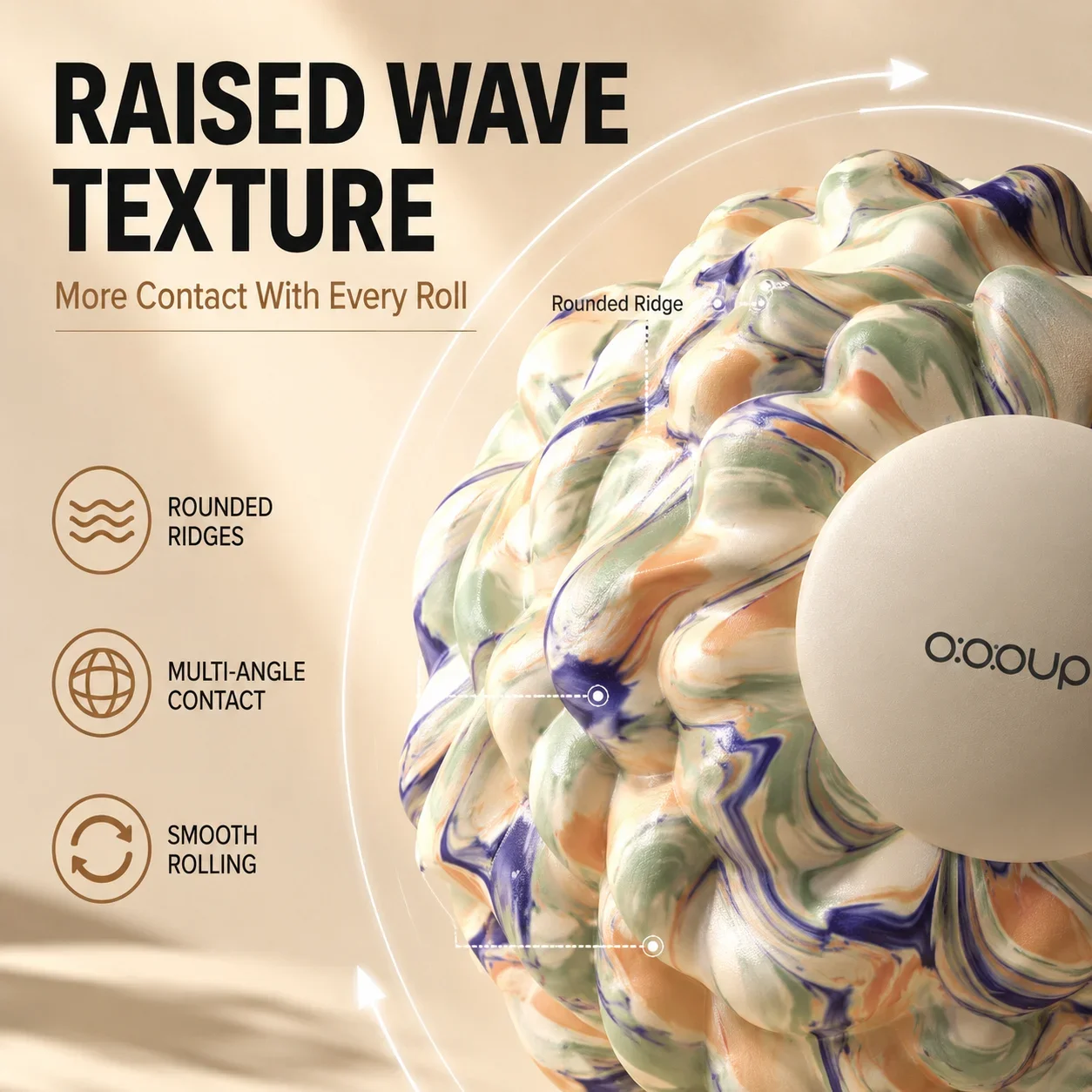 Textured EVA Massage Ball Trigger Point Roller for Foot Back Neck Shoulder Leg Muscle Relaxation Fitness Recovery Exercise Tool