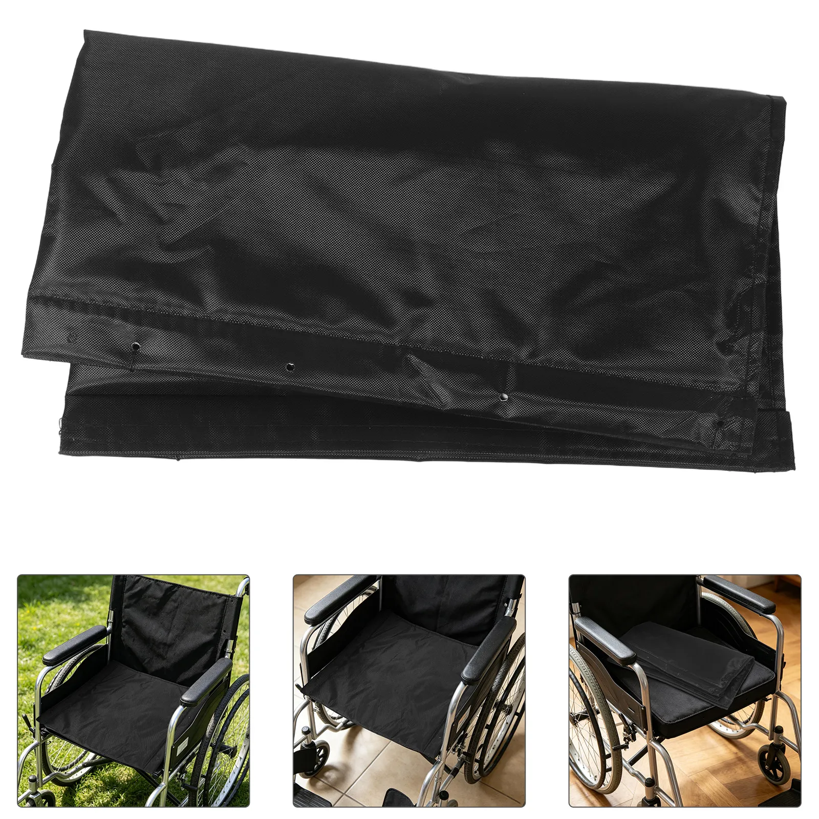 Wheelchair Seat Cushion Replacement Black Thickened Oxford Cloth Breathable Universal Seat Pad Refill Portable Moisture-Proof
