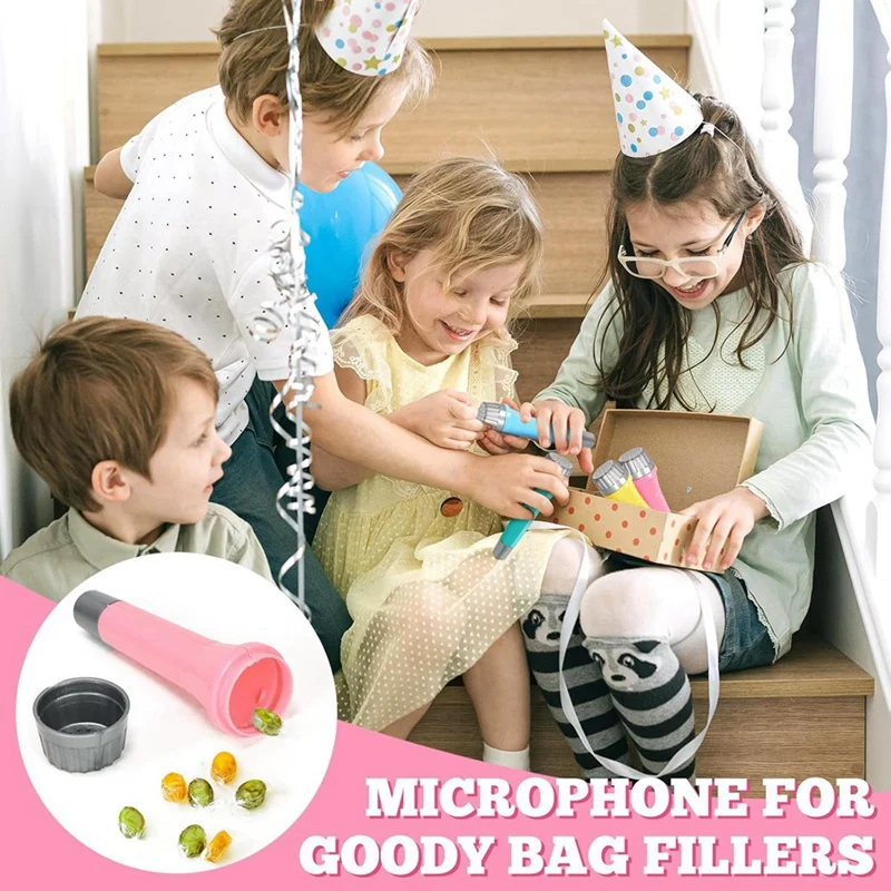 16 Pack Plastic Toy Microphones, Colorful Fake Microphone For Goody Bag Fillers And Birthday Party Favors