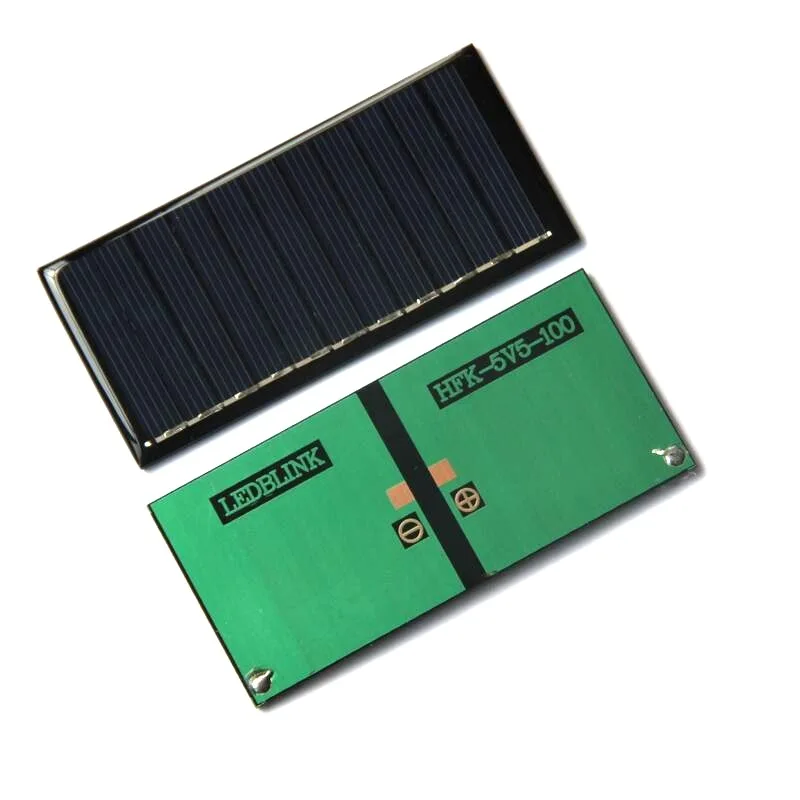 Venta al por mayor 500 Uds 0,55 W Mini paneles solares 5,5 V tamaño pequeño 95*48MM placa Solar de células solares para proyecto de energía Solar de luz Solar DIY