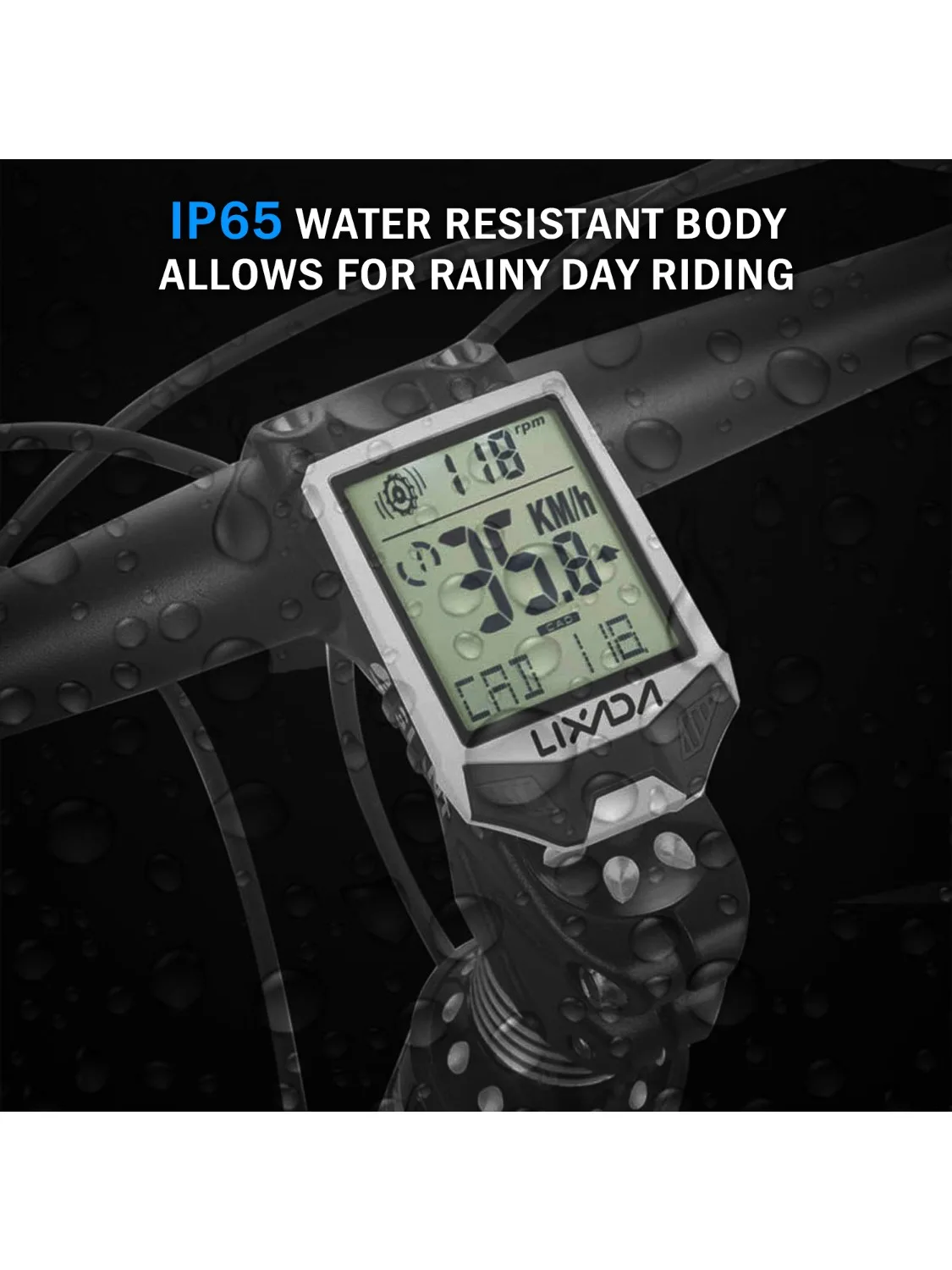 AliExpress NONE Cycle Wireless Computer with Heart Rate Sensor Multifunctional Rainproof Cycle Computer with Backlight LCD