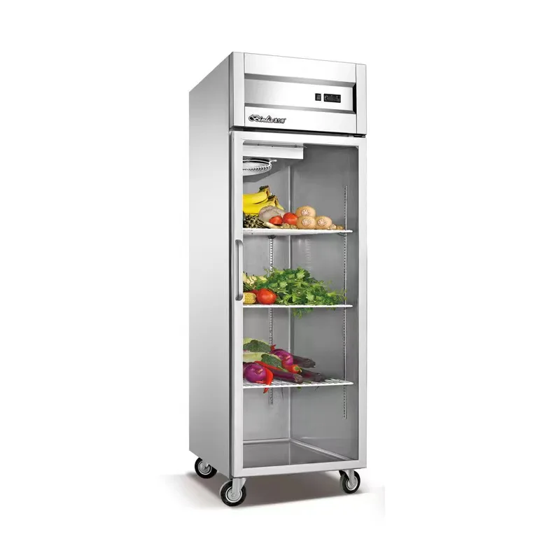 Dual Door Vertical Fruit And Vegetable Fresh-keeping Cabinet With Large Commercial Capacity