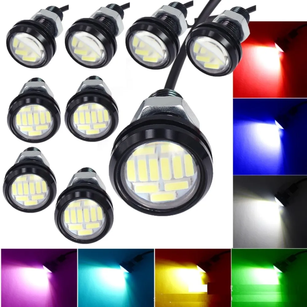 10 Pcs 23mm Eagle Eye 4014 12SMD  12V Car Fog DRL Bulb Auto Reverse Backup Parking Signal Lamp