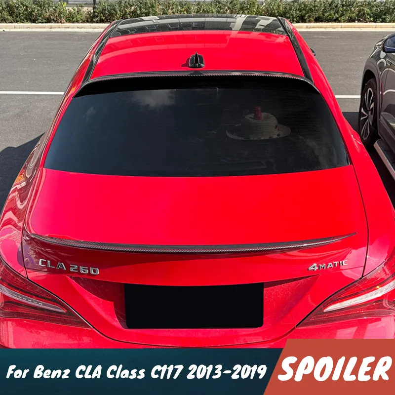 

Для Benz CLA Class C117 2013-2019 автомобильный спойлер на заднее лобовое стекло/задний спойлер на крышку багажника Bodykit Carbon BlackTuning аксессуары