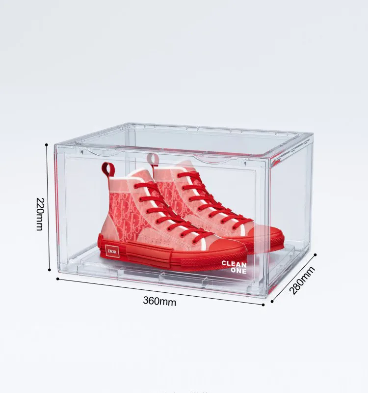 Transparent Acrylic Shoe Storage Box Living Room Sneakers Sneakers High Heels Shoe Cabinet Desktop Debris Storage Box