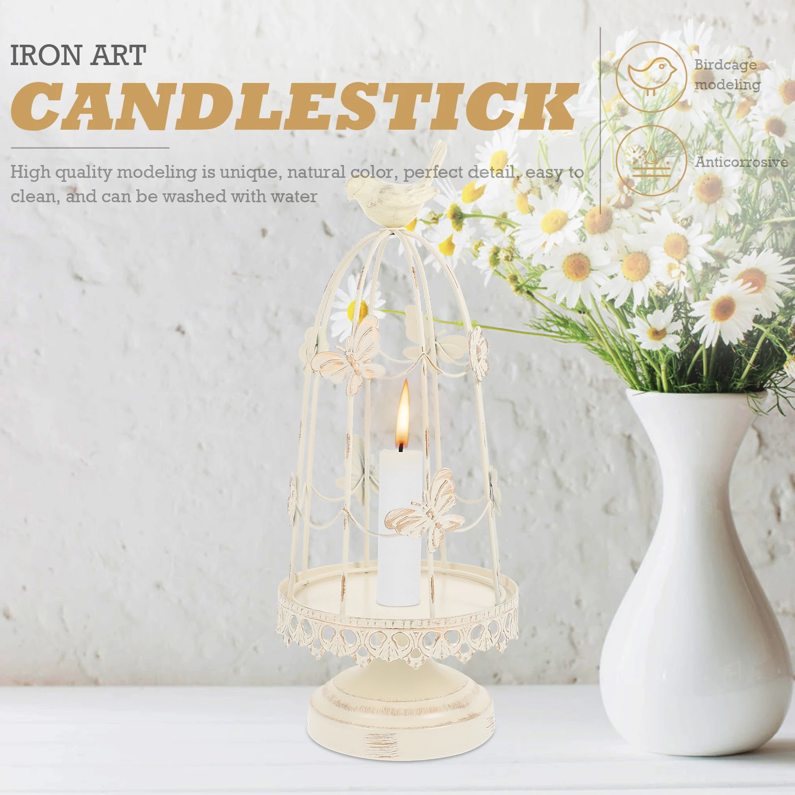 

Birdcage Holder Candleholders Decorations Decorative Cages Indoor Home Various Bride