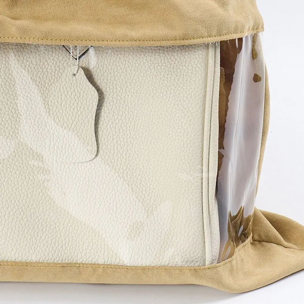 Large Capacity Dustproof Storage Bag Transparent Window Washable Handbag Dustproof Bag Makeup Pouch Clothes Shoe Storage