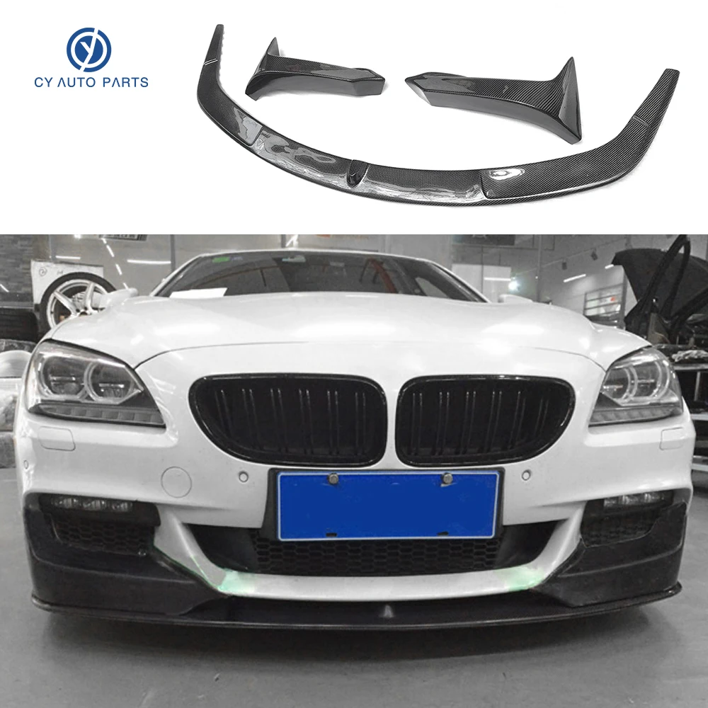 Carbon Fiber MT MP Style Front Bumper Lip Chin Spoiler Winglet Splitter for BMW 6 Series