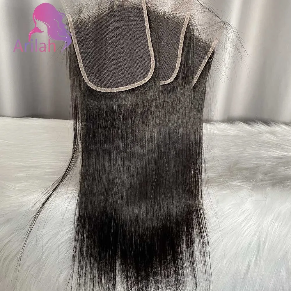 

Натуральные прямые волосы из Бразилии, 10-22 дюйма, 5x5, с кружевной застежкой, натуральный цвет, полные концы, предварительно прорезанные, с естественной линией роста волос