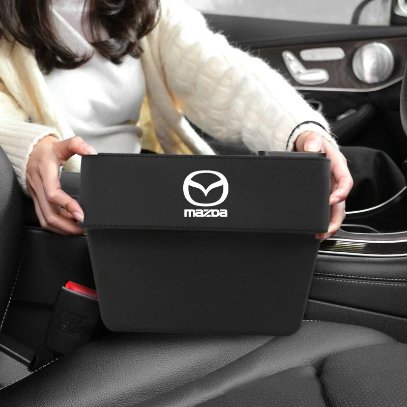 

Car Seat Crevice Storage Box for Mazda Logo 2 3 5 6 MX5 CX9 CX7 323 626 RX8 RX7 MX3 Axela Cup Drink Holder Organizer Accessories