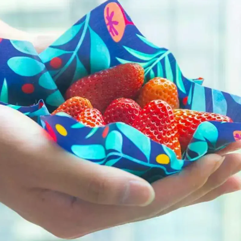 Beeswax Food Wrap - 3 vellen bijenwas voedselverpakking rol herbruikbare