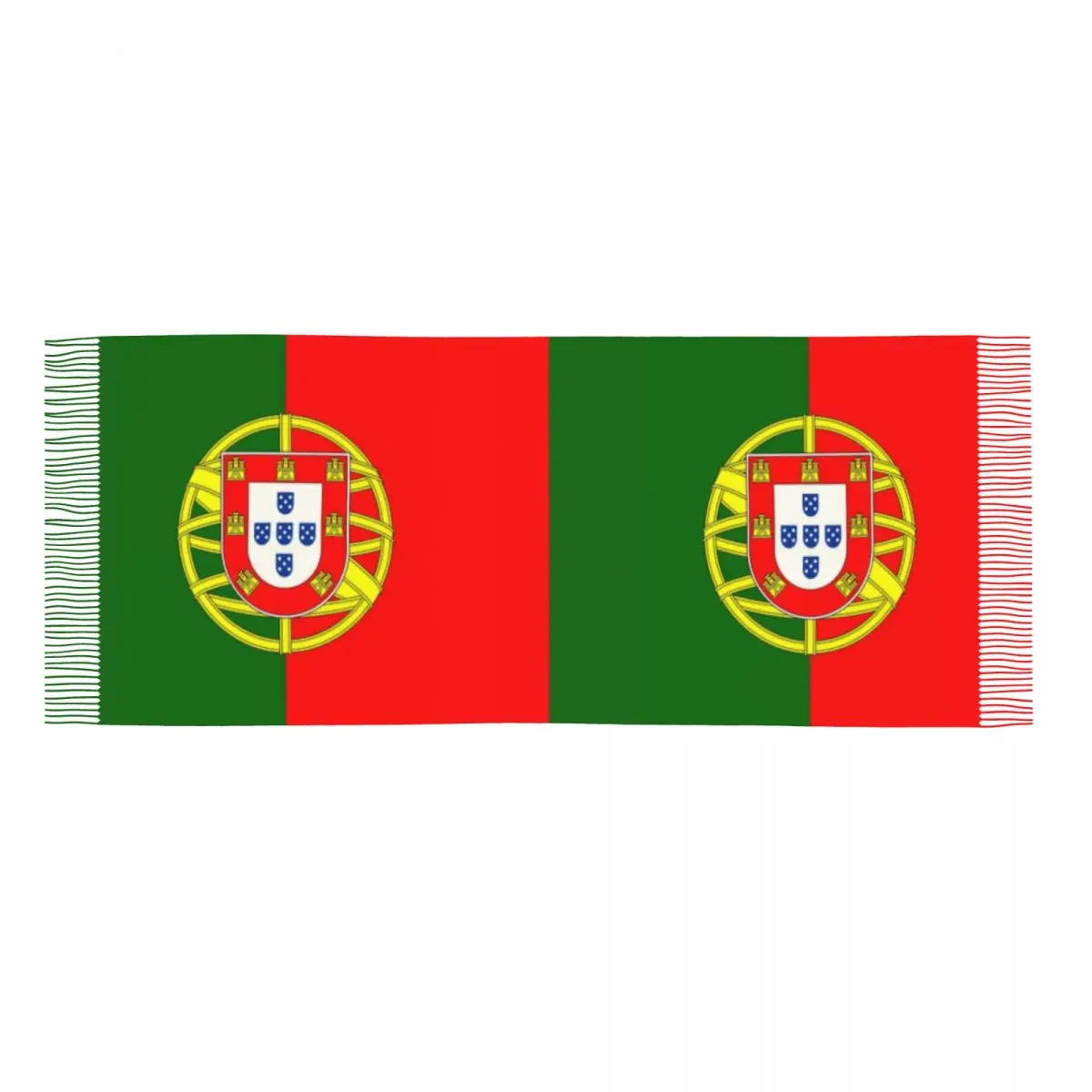 Personalized Printed Flag Of Portugal Scarf Men Women Winter Fall Warm Scarves Portuguese Republic Coat of Arms Shawls Wraps