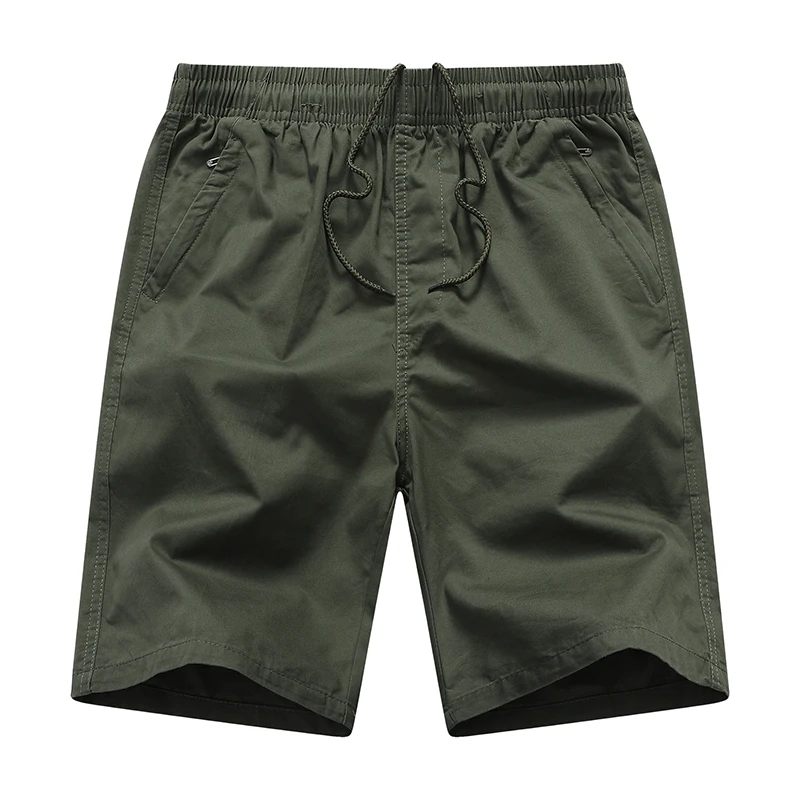 

Summer Men's Solid Color Casual Shorts Oversized Cotton Beach Shorts Drawstring Jogging Breathable Cargo Short Trousers Man