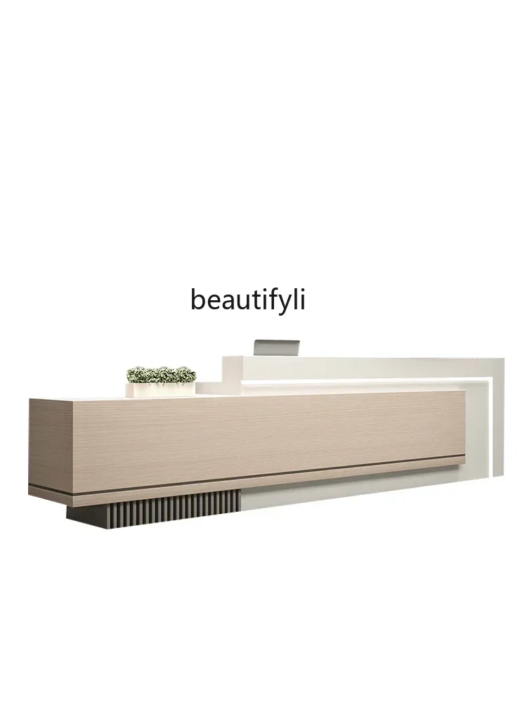 zg185Paint Property Training Institution Office Company Hotel B & B Bar Counter Reception Table Reception Cabinet Cashier Desk