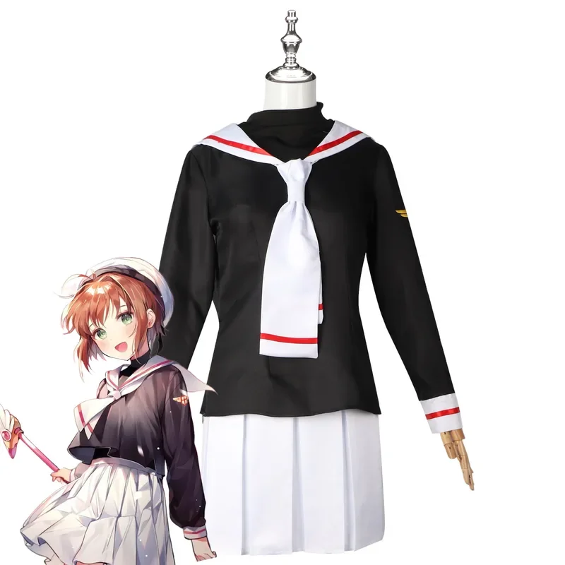 Cardcaptor Sakura KinomPain Sakura Li Syaoran Cosplay Costume, Uniforme Gelschool, Campus Sailor Suit, Anime, Homme, Femme