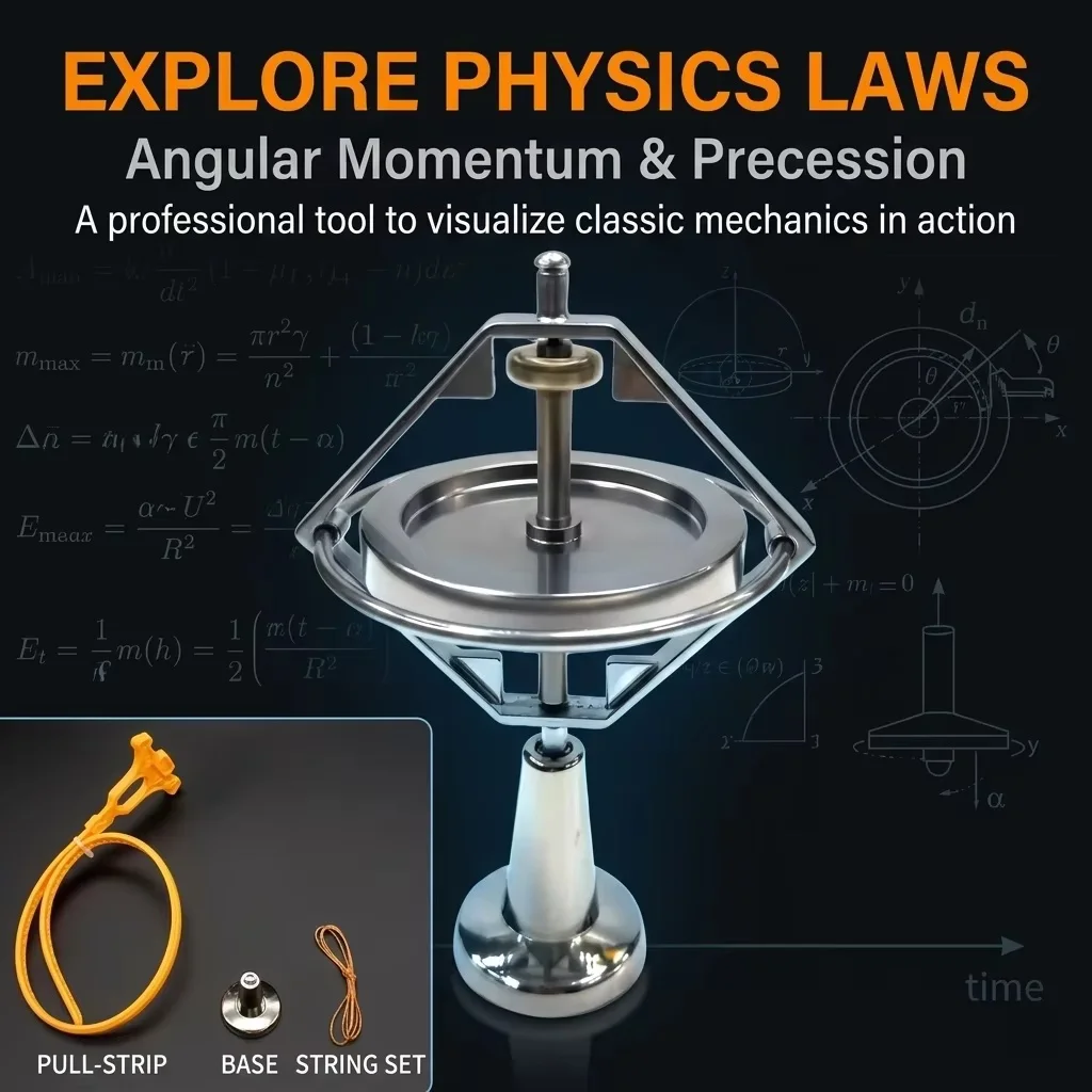 Metal Square Frame Mechanical Gyroscope Anti-Gravity STEM Physics Toy Training Stress Relief Decompression Toy Adults Gifts