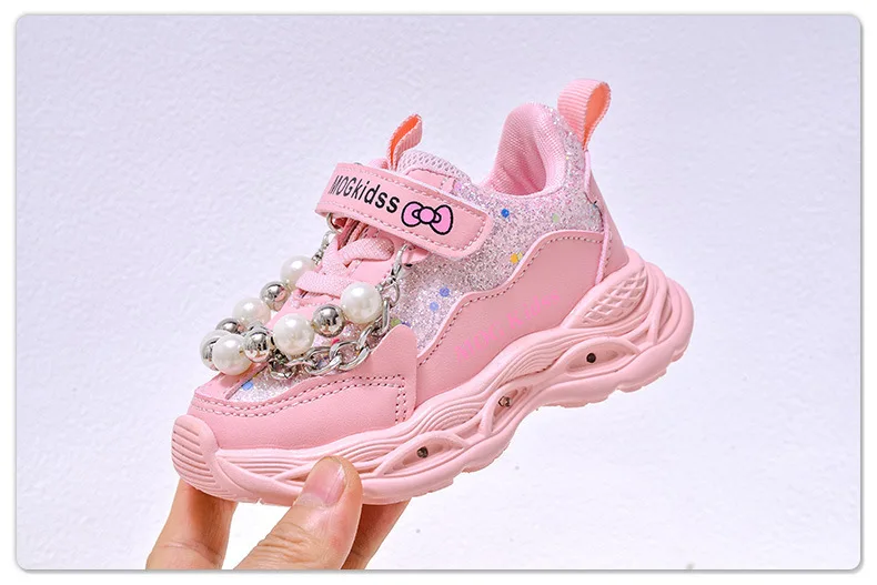2026 Neue Frühling-Herbst Mädchenschuhe LED Prinzessinnen-Schuhe Kinder-Sportschuhe mit Weicher Sohle Weihnachts-/Halloween-Geschenke – Detail 11