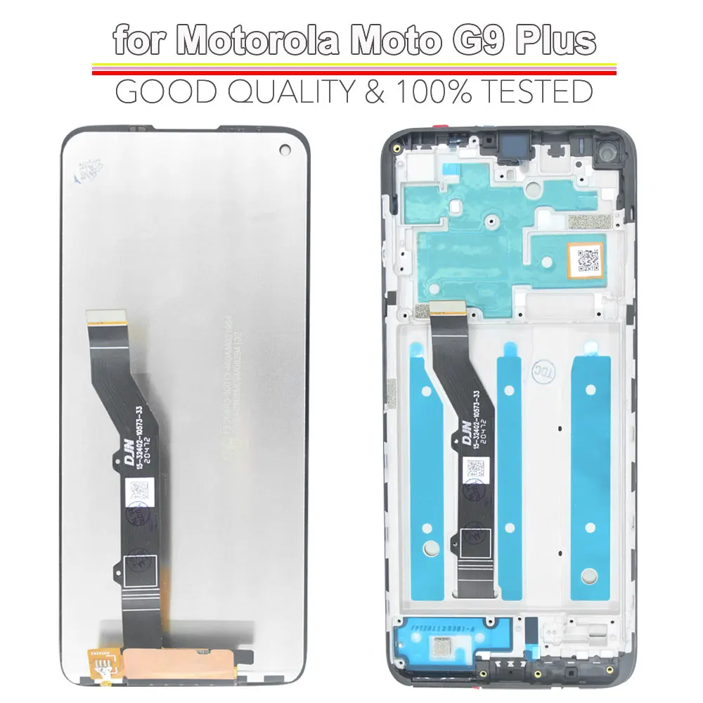 New LCD for Motorola Moto G9 Plus LCD Display Touch Screen Replacement for Moto G9 Plus XT2087 Phone LCD Screen Assembly