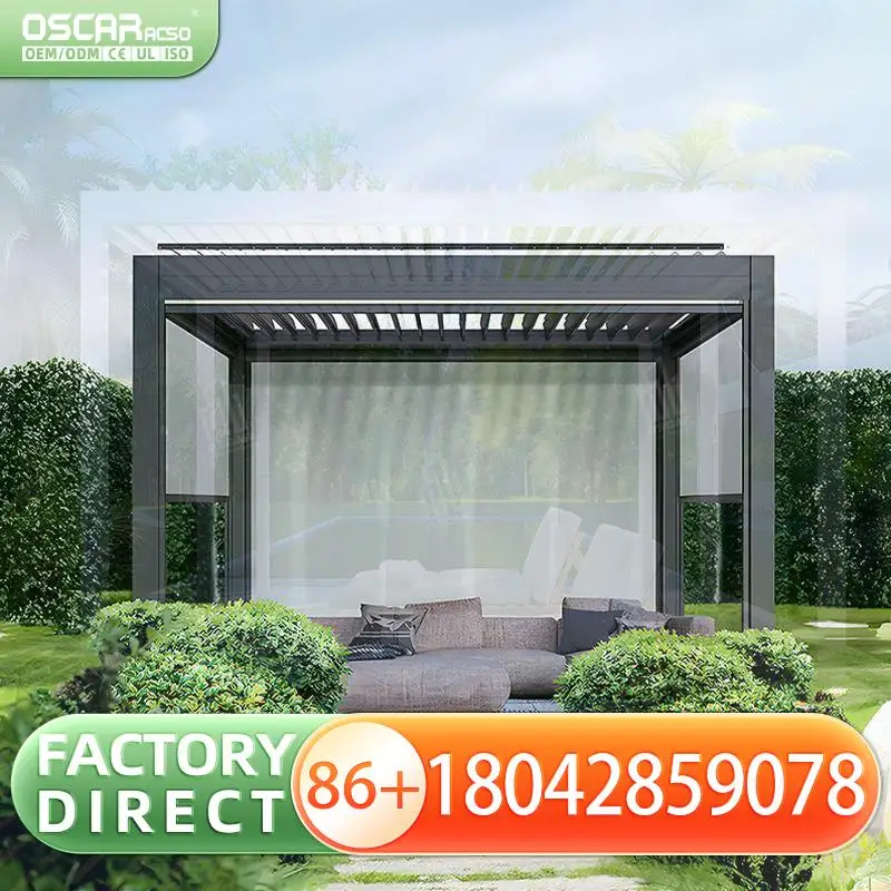 

6x5 and 5x5 Aluminum Attached s in White and Black for Garden Patio Backyard Pergola