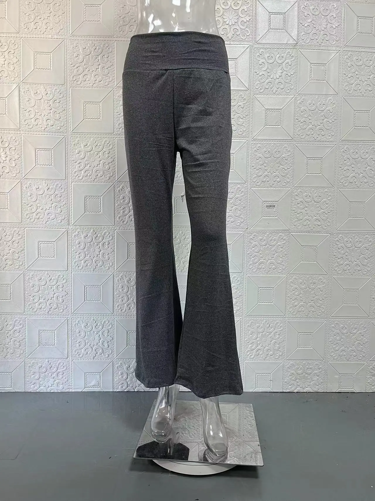 Fashion High Waisted Flare Pants Y2K Autumn Elegant Pencil Streetwear Pant Long Solid Woman Retro Legging Pink Trousers New 2023