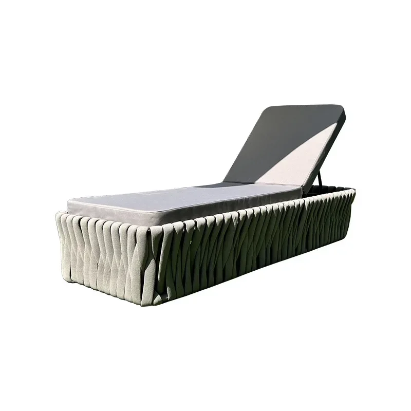 

Outdoor beach seaside swimming pool, leisure bed, outdoor garden courtyard, waterproof and sun protection, handmade rope sofa