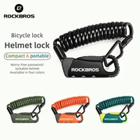 ROCKBROS candado de Cable ligero para bicicleta, candado portátil con combinación de contraseña de 3 dígitos candado para casco de seguridad, accesorios para bicicleta