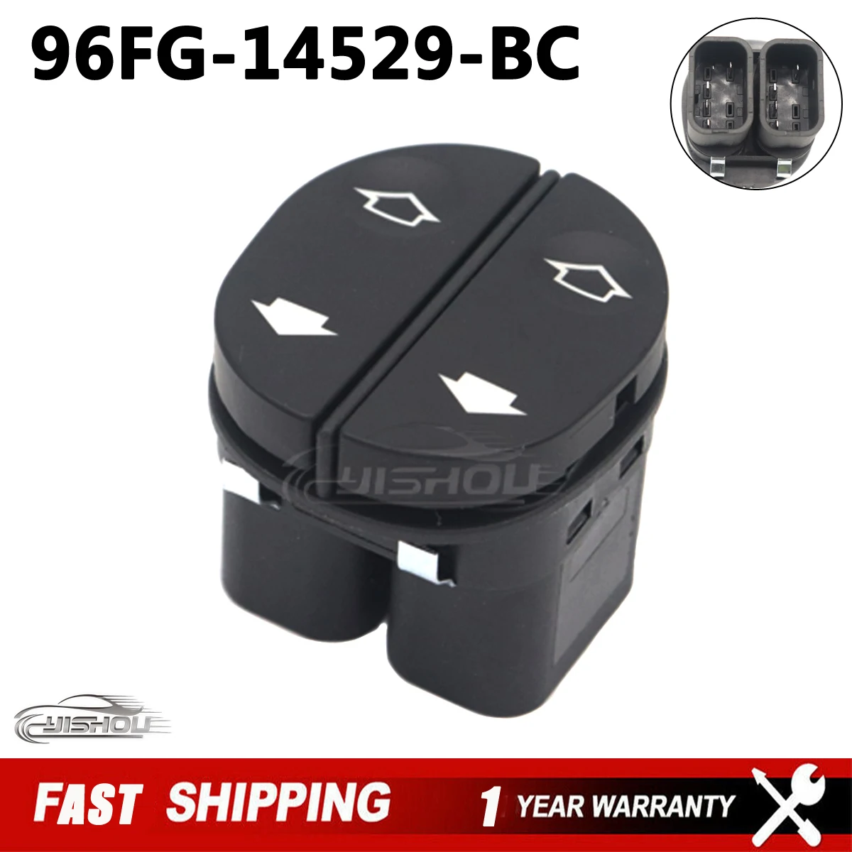 Car Power Window Master Lifter Switch Button 96FG-14529-BC For Ford Fiesta MK6 Fusion For KA Puma Tourneo Connect 96FG14529BC