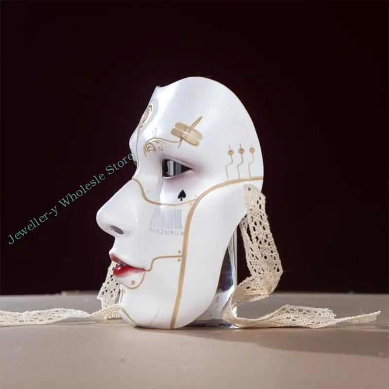 R7UF maska ​​na maskaradę mechaniczna maska ​​męska Halloween maska ​​pełnotwarzowa dla mężczyzn Cosplay