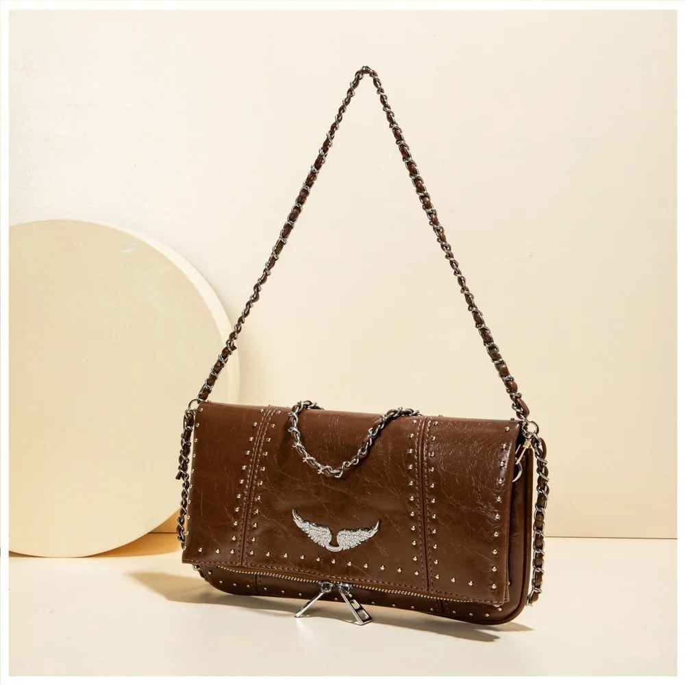Versatile Small Fragrant Single Shoulder Chain Bag for Women 2026 New Style Trendy, Small, Minimally Stylish, Riveted Crossbody