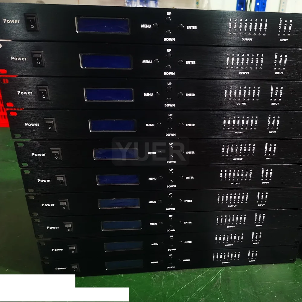 NEW Artnet Dmx 8 Ways Network Extender Output 8x512 4096 Channels For Satge Dj Light Contro Artnet to DMX Node DJ Disco Stage