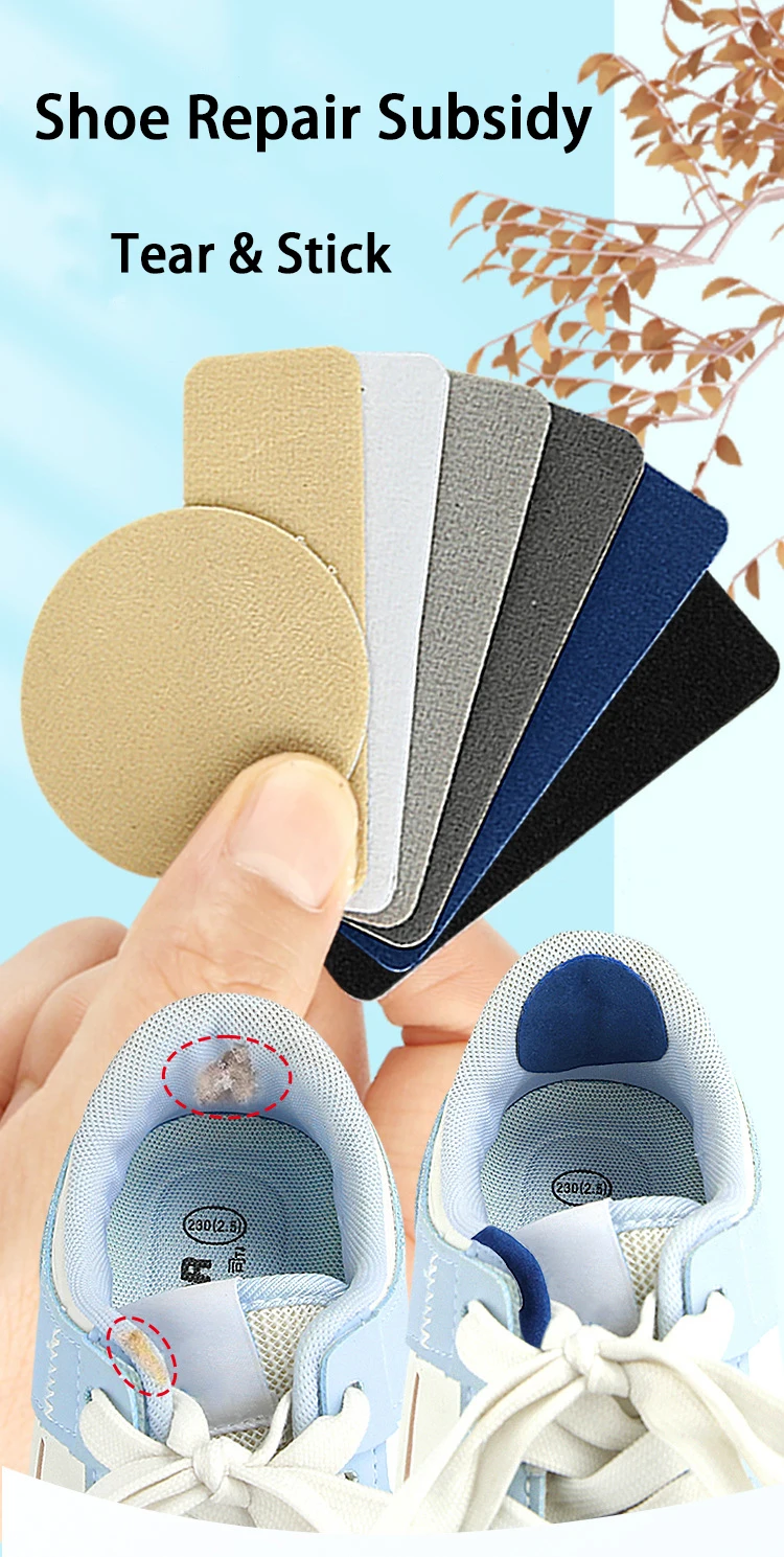 6 Stück/1 Packung Sportschuh-Patches für beschädigte Seitenkanten, Innenfutter, Absatz, Reparatur-Patches, Fußpflegeprodukte – Detail 1
