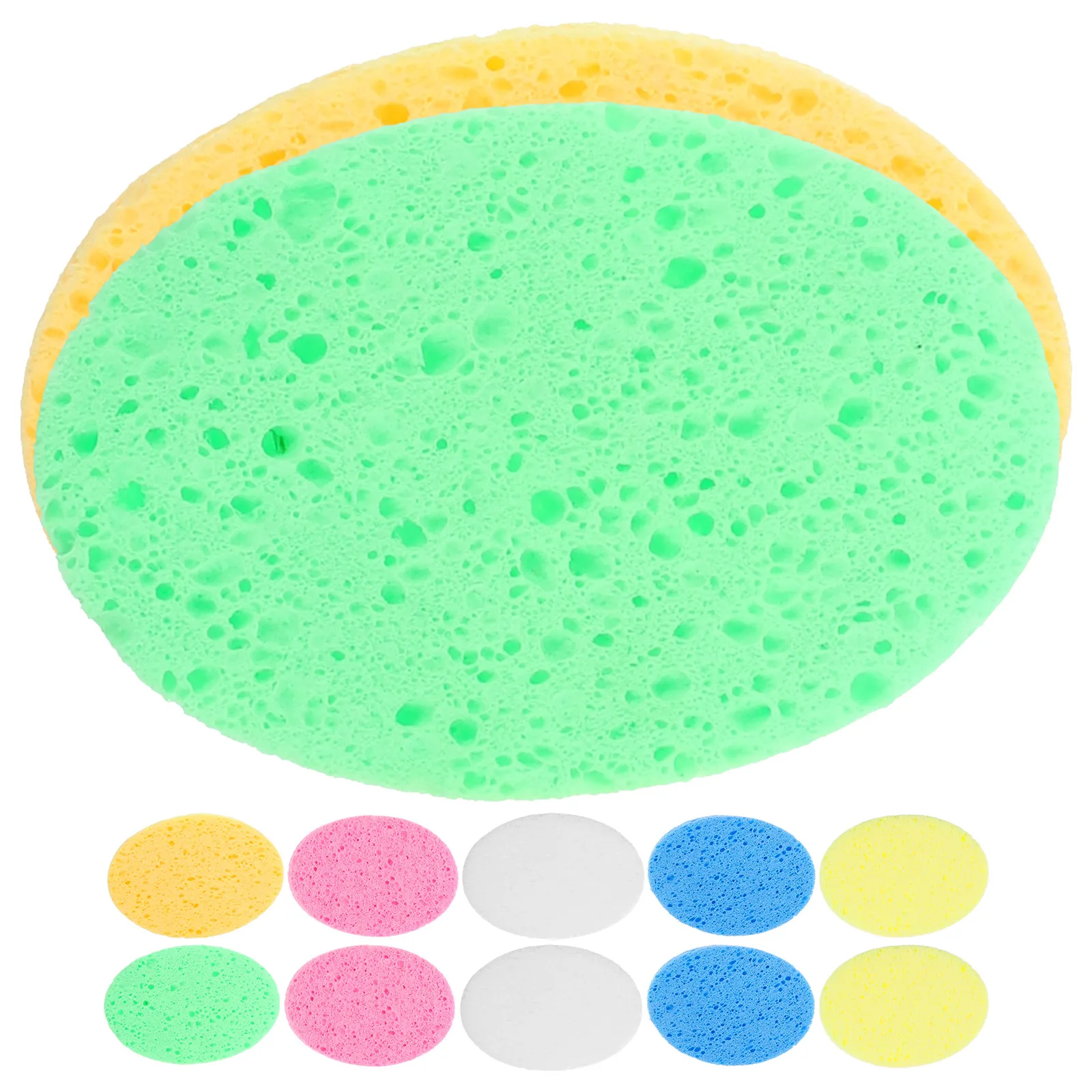 ฟองน้ำขัดหน้าแบบพกพา 12 ชิ้น สำหรับผิวแพ้ง่าย ปลอดภัย อ่อนโยน นุ่ม ทำความสะอาดผิวหน้า