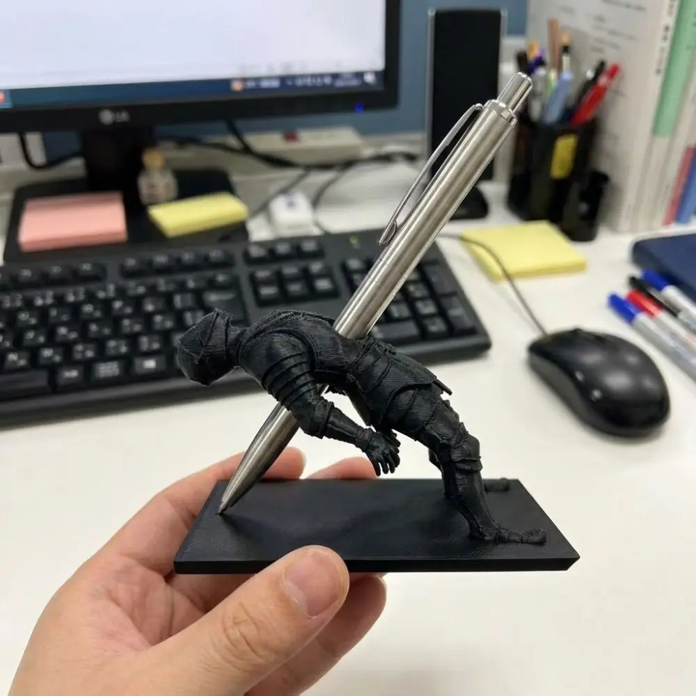Storage Holder 3D Printed Knight Pen Holder Unique Decorations Creative Pen Stand Plastic Warrior Desk Organizer Home Decor
