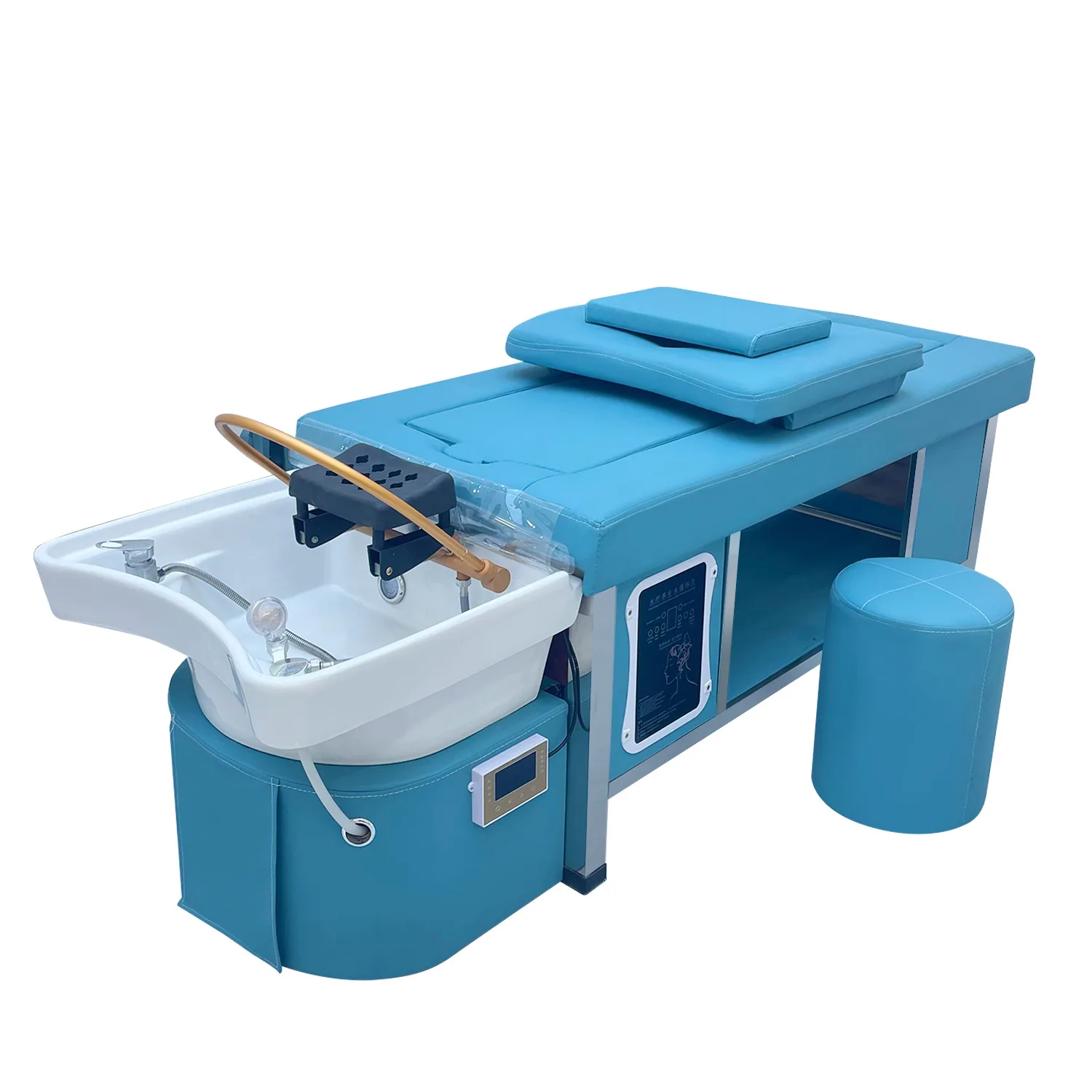 CX ceramic basin moxibustion, shampoo bed stainless steel barber shop beauty salon special water circulation