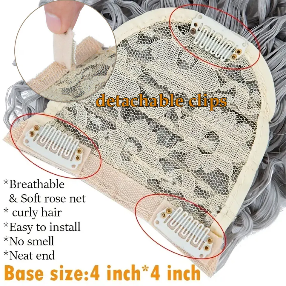BENEHAIR Short Afro Kinky Curly Bangs Synthetic Clip in Bangs 6-8inch Clip-on Bangs Ponytail Hair Extension Wig For Women