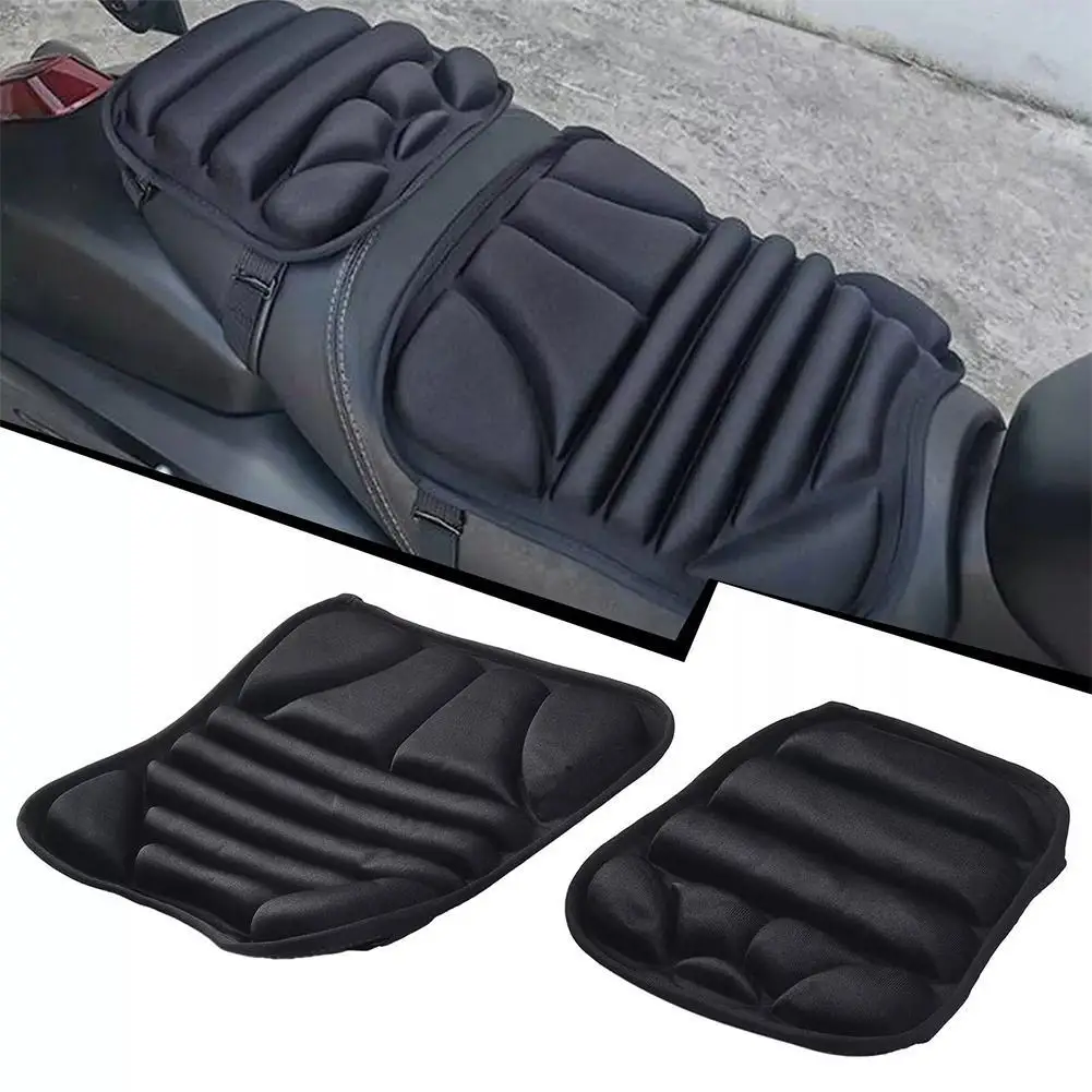 2 Pack Motorcycle 3D Comfort Gel Cushion Seat Breathable Universal Shock Absorbing Seat Cover for Advanced Mountain U9G0