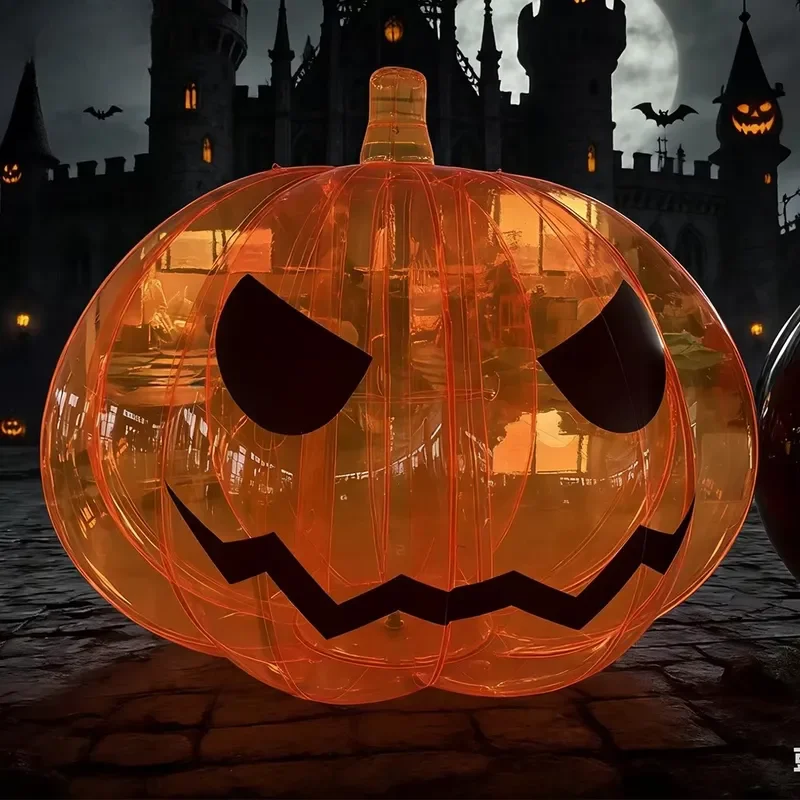 2m Inflatable Yellow Black Pumpkin Balloon Inflatable Big Pumpkin Decoration Can Be Customized
