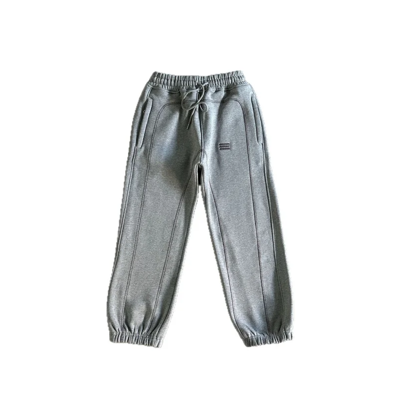 

Kroen Embroidery Basic Sports Suit round Ne Sweatirt And Pants Set Thi Cotton Long Pants Trendy Streetwear